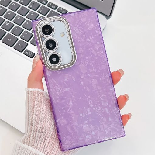 Samsung Galaxy A25 5G Glitter TPU Case with Lens Film - Purple Shell - 1