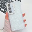 Samsung Galaxy S25 5G Glitter TPU Case with Lens Film - White Shell Pattern - 1