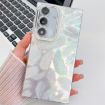 Samsung Galaxy S25+ 5G Glitter TPU Case with Lens Film - White Feathers - 1
