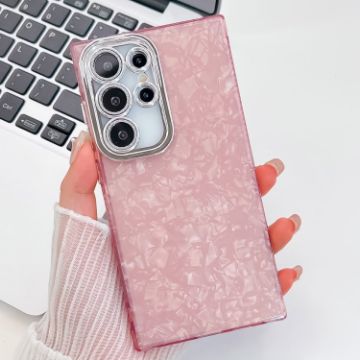 Samsung Galaxy S25 Ultra 5G Glitter TPU Case with Lens Film - Pink Shell - 1