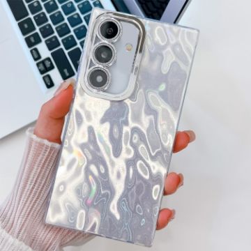 Samsung Galaxy A16 5G Glitter Texture TPU Case + Lens Film (White) - 1