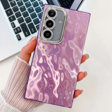 Samsung Galaxy A16 5G Glitter TPU Case with Lens Film - Purple Wrinkles - 1