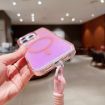 iPhone 17 Air Bright Shadow Magsafe Case with Wrist Strap - Pink - 6