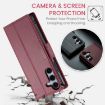 Samsung Galaxy S25 5G CaseMe 023 Butterfly Buckle RFID Leather Case Red - 4