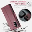Samsung Galaxy A26 CaseMe 023 Red Butterfly Buckle Leather Phone Case - 4