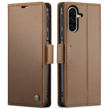 Samsung Galaxy A36 CaseMe 023 Leather Phone Case Brown RFID Anti-theft - 1