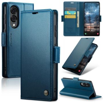 Samsung Galaxy S25 Edge 5G CaseMe 023 Butterfly Leather Case Blue - 1