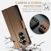 Galaxy Z Fold7 CaseMe 023 Butterfly Buckle RFID Leather Case (Brown) - 6