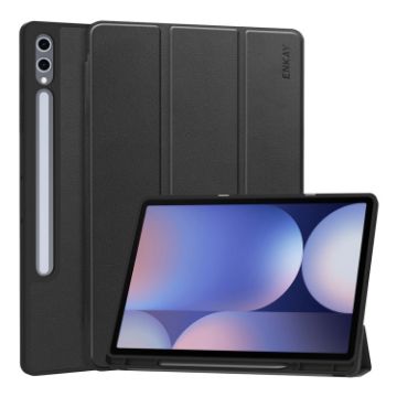 Samsung Galaxy Tab S10+/S9+/S9 FE+ ENKAY Tri-fold TPU Leather Case - 1