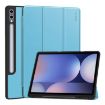 Samsung Galaxy Tab S10+/S9+/S9 FE+ Light Blue Tri-fold Case with Pen Slot - 1