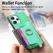Xiaomi 14 Ultra Green Leather Magsafe Case with Card Holder & Ring - 4