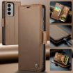 OPPO Reno12 5G CaseMe 023 Brown Leather RFID Anti-theft Phone Case - 2