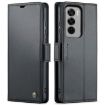 OPPO Reno12 5G CaseMe 023 Leather Case - RFID Anti-theft, Black - 1