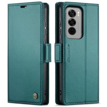 OPPO Reno12 Pro 5G CaseMe 023 Green Leather RFID Phone Case - 1