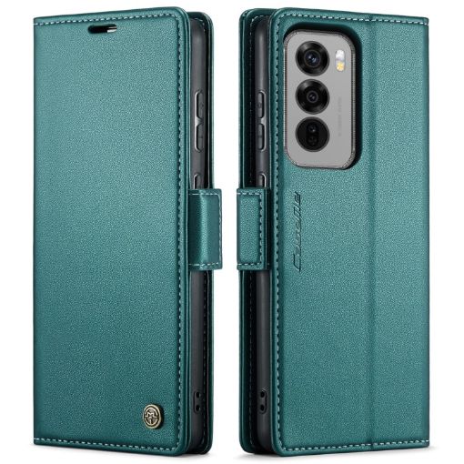 OPPO Reno12 Pro 5G CaseMe 023 Green Leather RFID Phone Case - 1