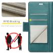 OPPO Reno12 Pro 5G CaseMe 023 Green Leather RFID Phone Case - 4