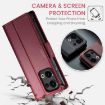 OPPO Reno13 CaseMe 023 Red Butterfly Buckle RFID Leather Phone Case - 4