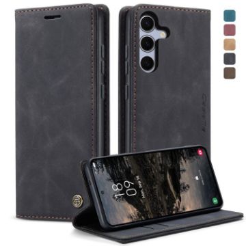 Samsung Galaxy S25 5G CaseMe 013 Flip Leather Phone Case - Black - 1
