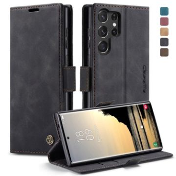 Samsung Galaxy S25 Ultra 5G CaseMe 013 Flip Leather Case (Black) - 1