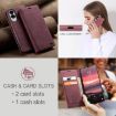 Samsung Galaxy S25 Edge 5G CaseMe 013 Red Leather Flip Phone Case - 4