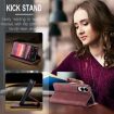 Samsung Galaxy S25 Edge 5G CaseMe 013 Red Leather Flip Phone Case - 6