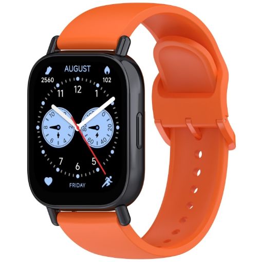 Redmi Watch 5 Lite Orange Silicone Band - Pure Color Buckle Strap - 1