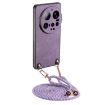 Xiaomi 15 Ultra Purple Leather Phone Case with Crossbody Strap - 1