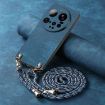 Xiaomi 15 Ultra Vintage Leather Phone Case with Crossbody Strap - Blue - 4