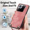 Xiaomi 15 Ultra Vintage Leather Phone Case with Crossbody Strap - Blue - 7