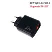30W USB-C/Type-C + USB-A Charger, Multi Protocol, EU Plug, Black - 2