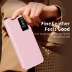 Samsung Galaxy S24+ 5G Pink Leather Case with Card Slot & Smart View - 3