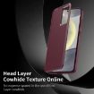Samsung Galaxy S24+ 5G Red Leather Case with Card Slot & Smart View - 2
