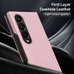 Samsung Galaxy Z Fold3 5G Pink Leather Case with Card Slot & Window - 2