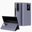 Samsung Galaxy Z Fold4 Leather Case with Card Slot, Smart View Window - 1