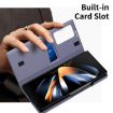 Samsung Galaxy Z Fold4 Leather Case with Card Slot, Smart View Window - 5