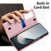 Samsung Galaxy Z Fold5 5G Leather Case with Card Slot - Pink - 5