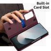 Samsung Galaxy Z Fold6 5G Leather Case with Card Slot - Red - 5