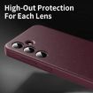 Samsung Galaxy S23 FE 5G Red Leather Case with Card Slot & Window - 5