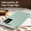 Samsung Galaxy S24 FE 5G Green Leather Case with Card Slot & Window - 4