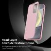 Samsung Galaxy A55 Pink Leather Phone Case with Card Slot & Smart View - 2