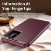 Samsung Galaxy A55 Red Leather Phone Case with Card Slot & Smart View - 4