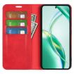 For Honor 200 Red Retro-skin Magnetic Leather Phone Case - 4