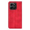 For Honor X6b Retro-skin Magnetic Suction Leather Case - Red - 3