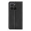 For Honor X8c Retro-skin Magnetic Leather Phone Case - Black - 3