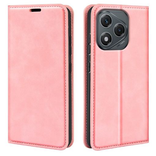 For Honor 400 Lite Pink Retro-skin Magnetic Leather Phone Case - 1