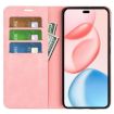 For Honor 400 Pro Global Retro-skin Leather Phone Case Pink 160.8mm - 4