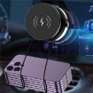 X9C Silver Wireless Charging Car Phone Holder - Magnetic Suction Stand - 7
