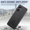 Redmi Turbo 4 Pro Twill Fabric Leather Skin Phone Case - Black - 4