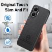 Redmi Turbo 4 Pro Twill Fabric Leather Skin Phone Case - Black - 5