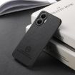 Redmi Turbo 4 Pro Twill Fabric Leather Skin Phone Case - Black - 6